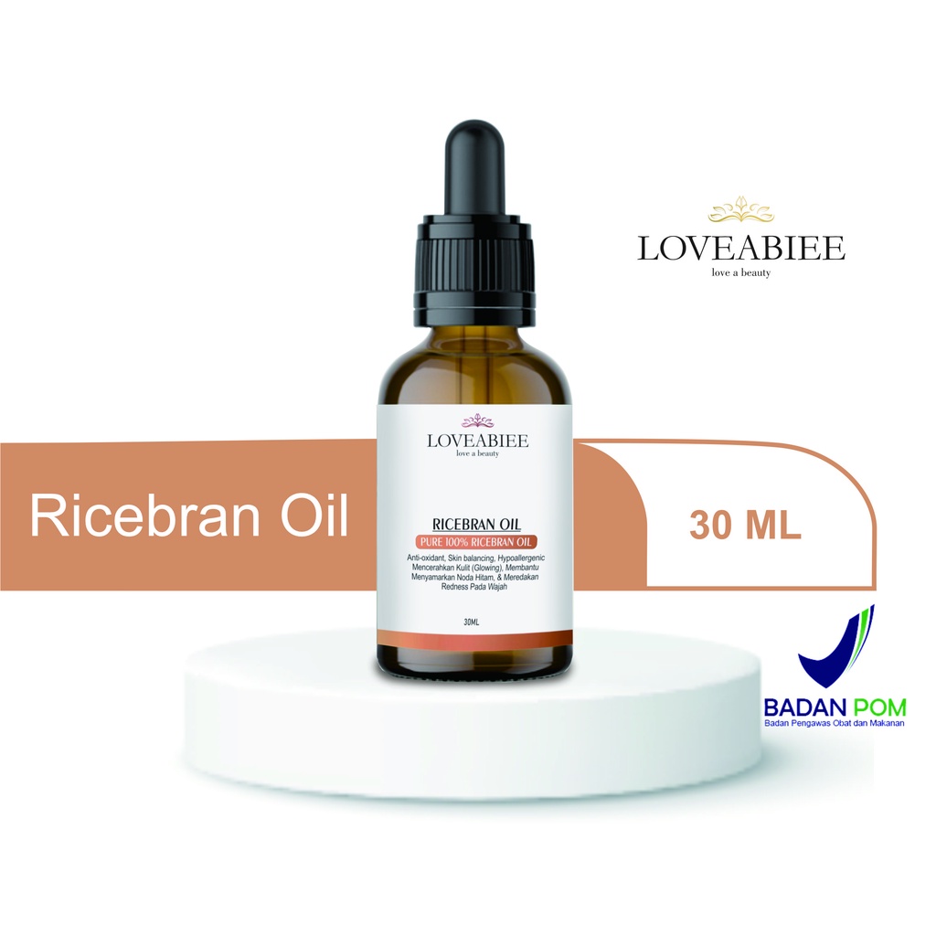 Ricebran oil 30 ML Membantu mencerahkan kulit Mengandung Antioksidan untuk mencegah tanda penuaan dini Menghalusan kulit Membantu meratakan warna kulit Merawat kulit berjerawat