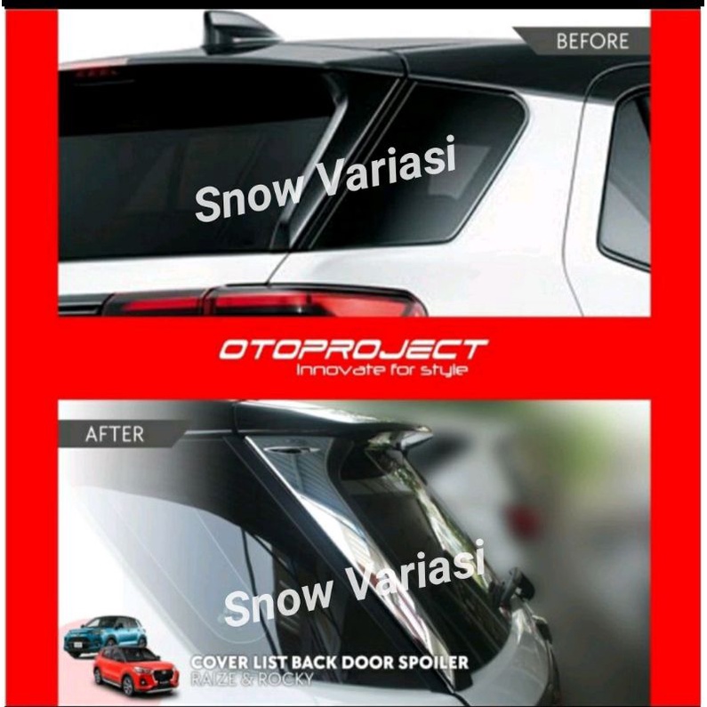 Cover List Back Door Spoiler Otoproject Toyota Raize