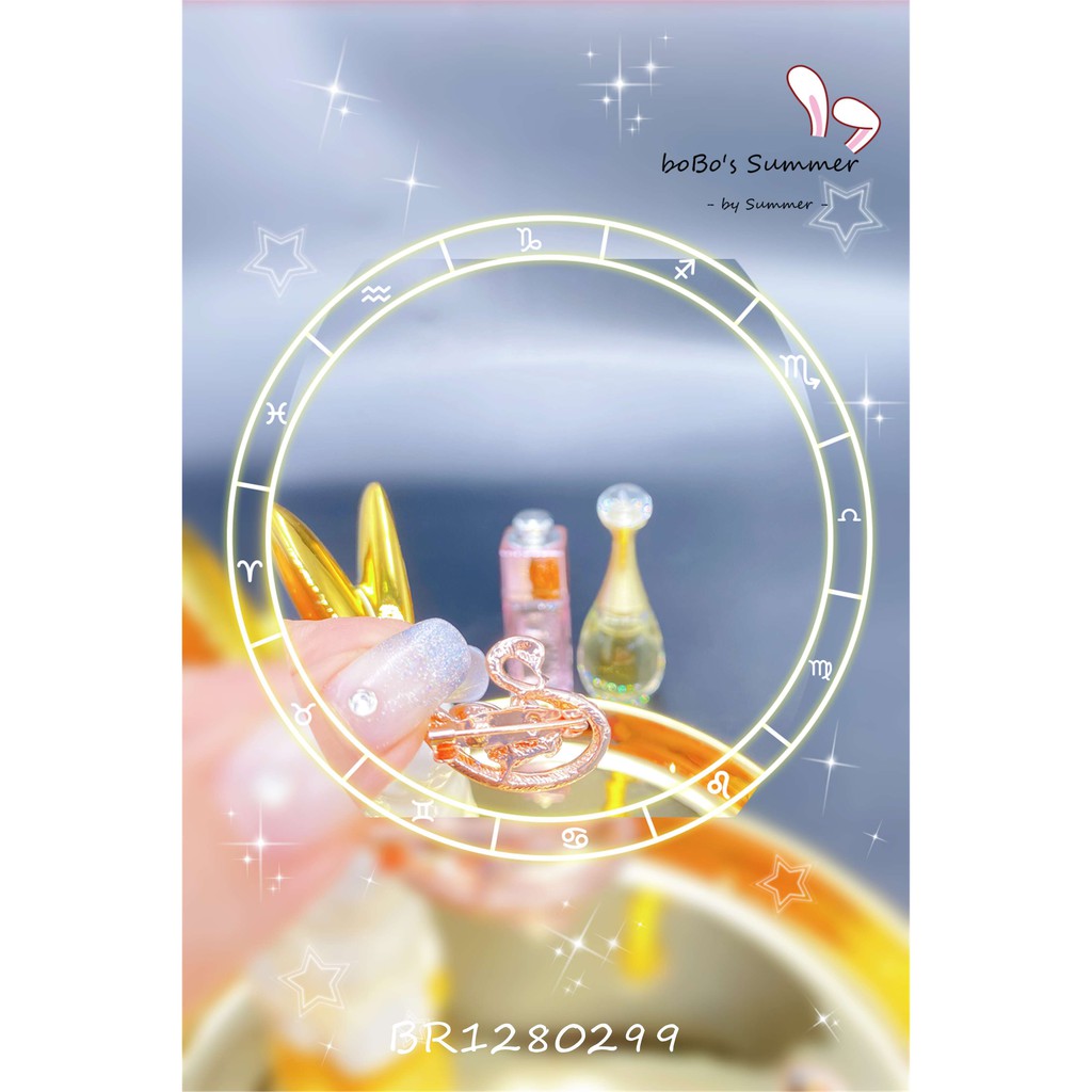 Bros Mini Permata Motif Angsa Fashion Aksesoris Hijab Fashion Impor Style Korea Brooch Premium