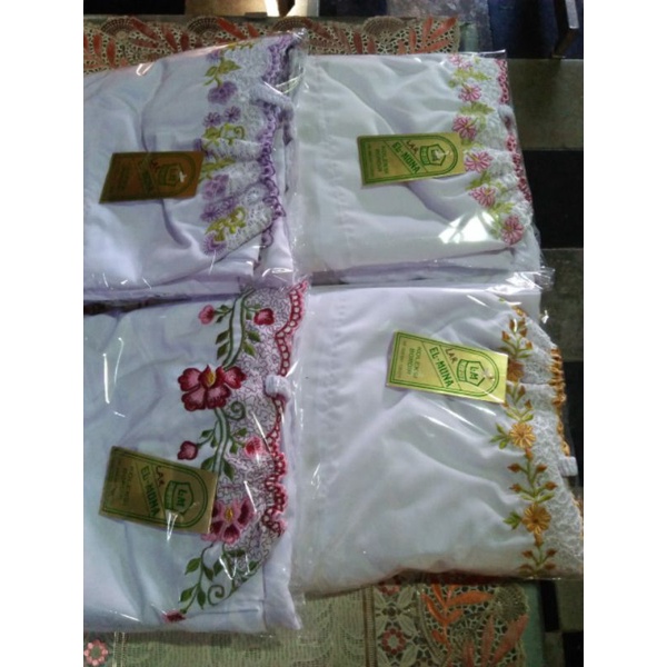Rukuh Mukena Bordir Motif Bunga by El Hana Khas Kudus Bordir Premium Cantik
