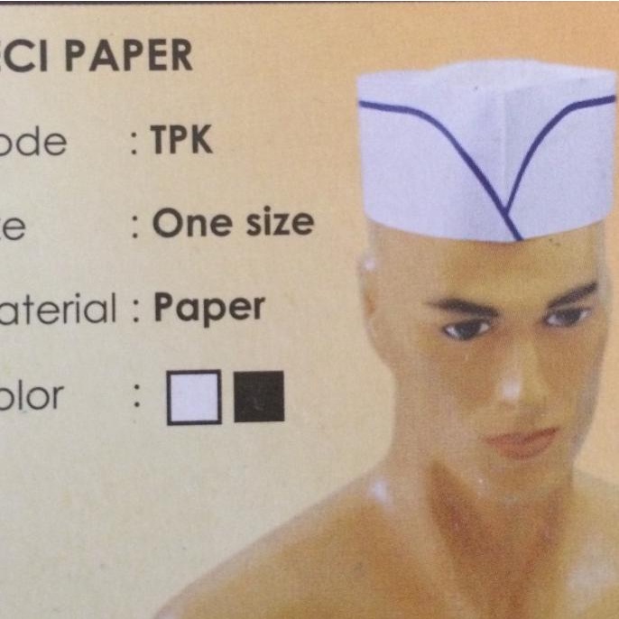 Topi Koki Peci Kertas