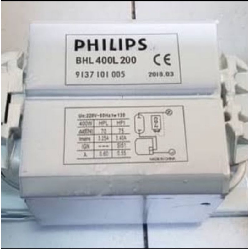Ballast Travo HPIT Philips 400Watt BHLE 400L