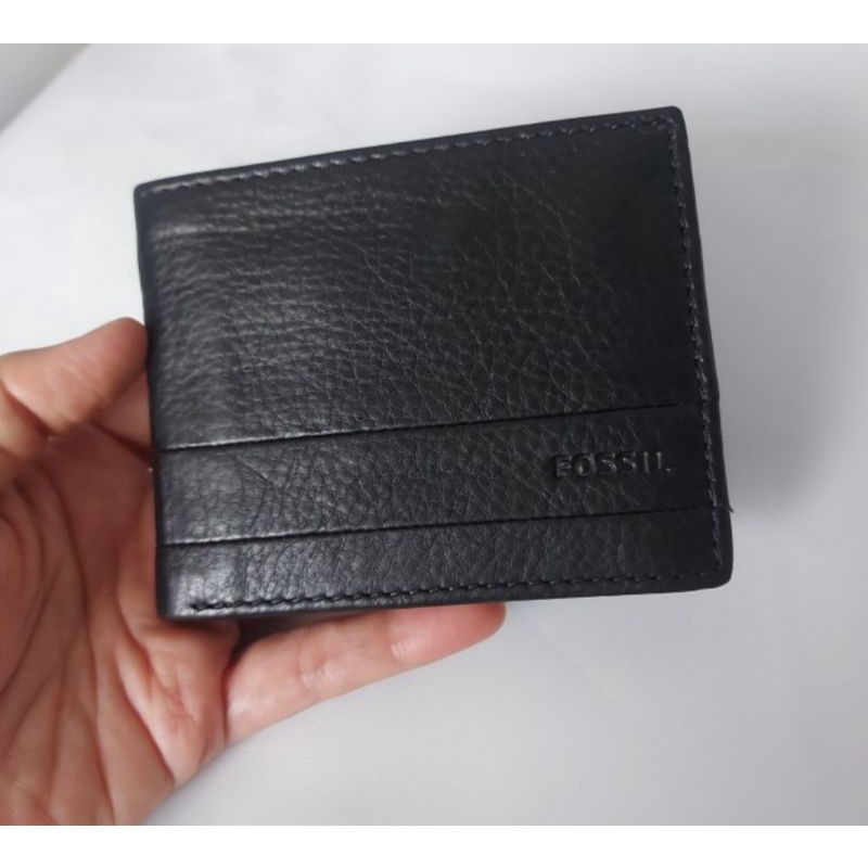 DOMPET PRIA FOSSIL ORI LUFKIN BLACK LEATHER