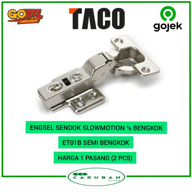 Engsel Sendok Semi Bungkuk Engsel Taco Setengah Bengkok Slowmotion ET01B Engsel slow motion