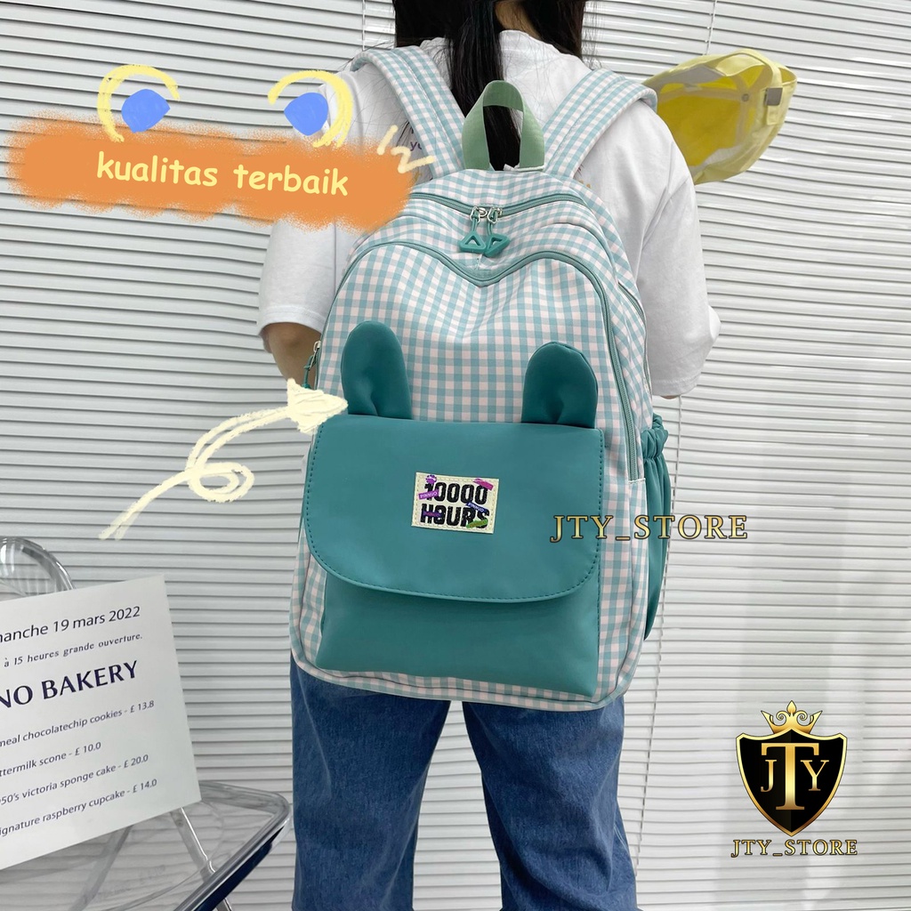 Tas Anak Perempuan Tas Ransel Gendong Anak Sekolah  SD SMP SMA Backpack Korea Fashion - 215