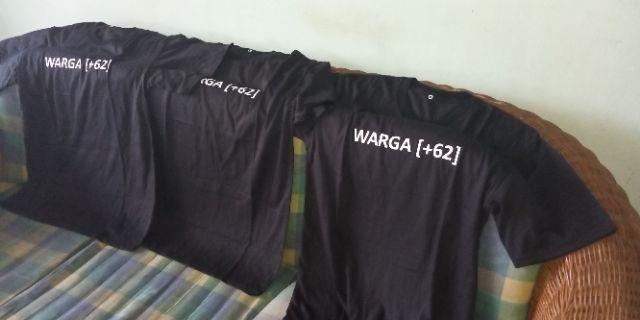 KAOSAN KAOS KATA KATA  WARGA  62  TUMBR TEE KAOS 
