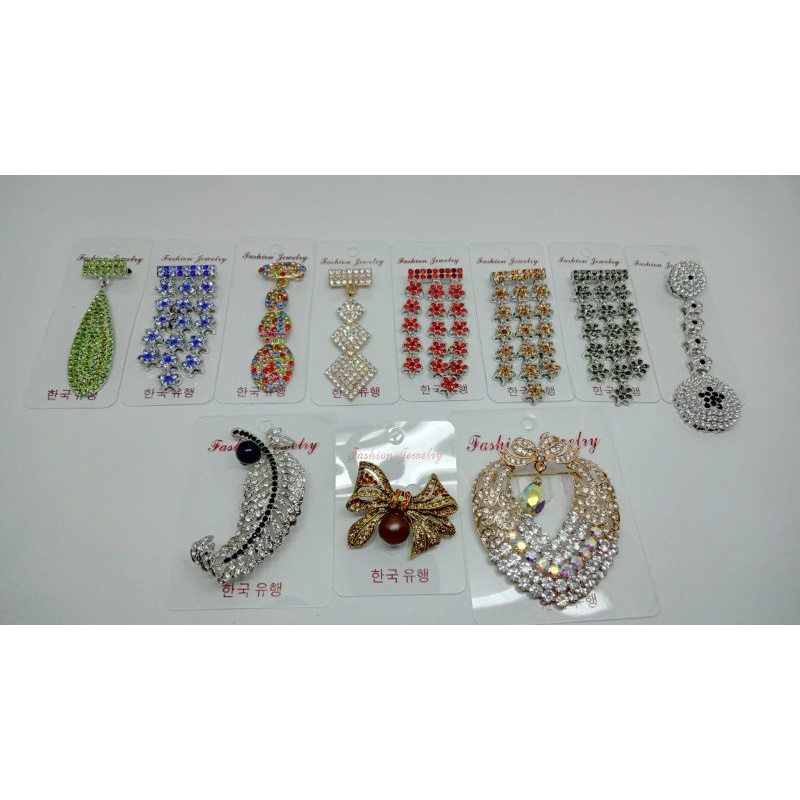 Bros hijab / Bross Dagu Glamor Pendek motif random harga/pcs