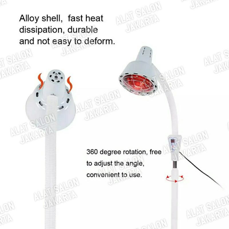 LAMPU INFRARED LAMPU INFRA MERAH INFRARED LAMP THERAPHY 275WATT ALAT TERAPI INFRARED STANDING LAMP
