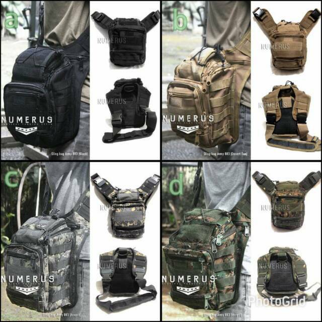 Bag Militer Army Tactical pria/Tas Cowok Selempang Pinggang/Shoulder Fashion Import
