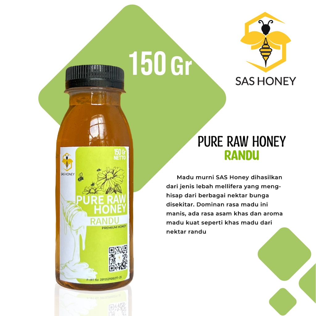 

Madu Asli Murni 150gr Sas Honey Nektar Bunga Randu