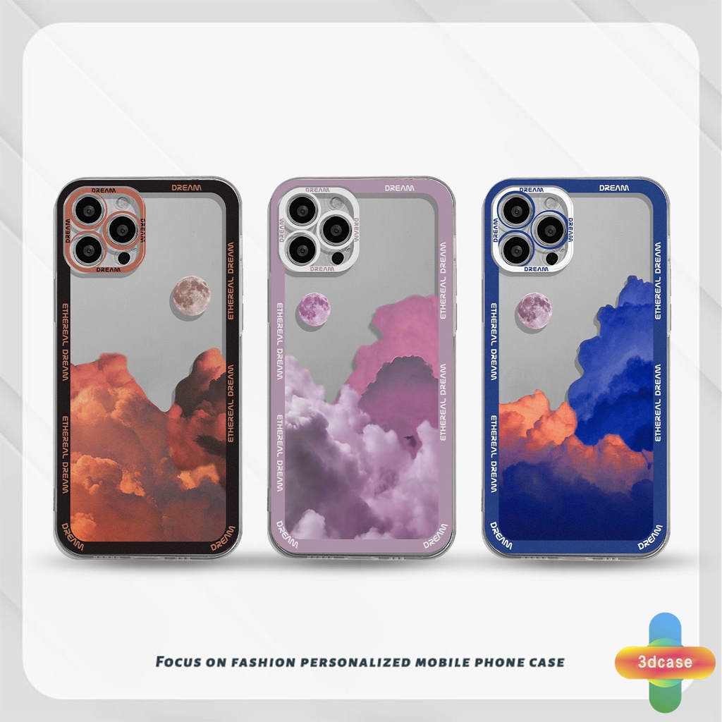 Soft TPU Case Compatible For IPhone 13 12 11 PRO MAX 6 7 6S 8 Plus X XR XS MAX 11 12 13 mini Se 2020 6SPlus 7Plus 6Plus 8Plus XSMAX A15 A16 A9 A5 A7 A5S Y12 Y20 Y15S A12 A03 Ins Colorful Clouds Transparent Case