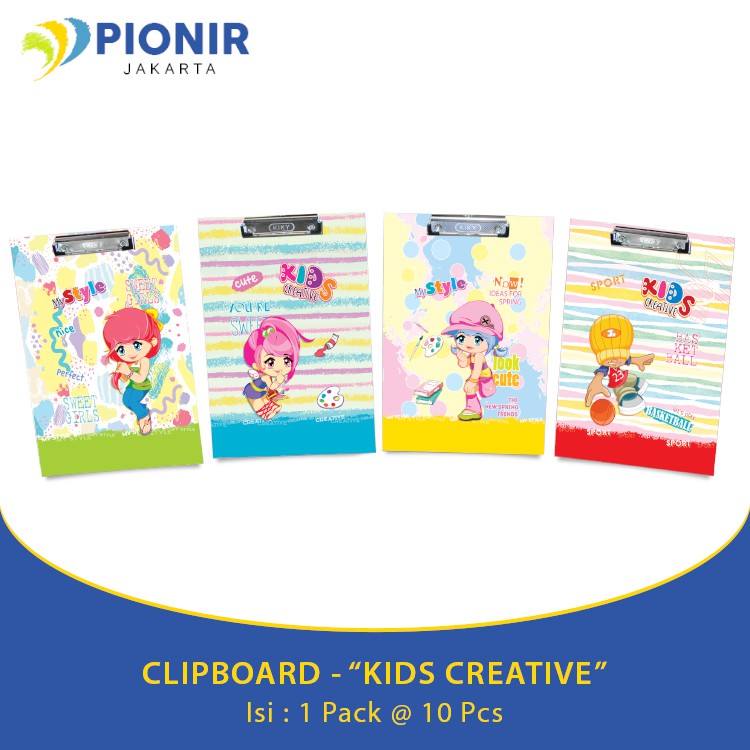 

CLIPBOARD - "KIDS CREATIVE" (1 PACK = 10 PCS)
