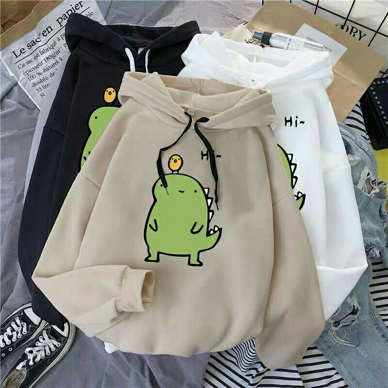 hoodie wanita / hoodie terlaris /atasan wanita / atasan terlaris / hoodie  / hi dino sweater /-2