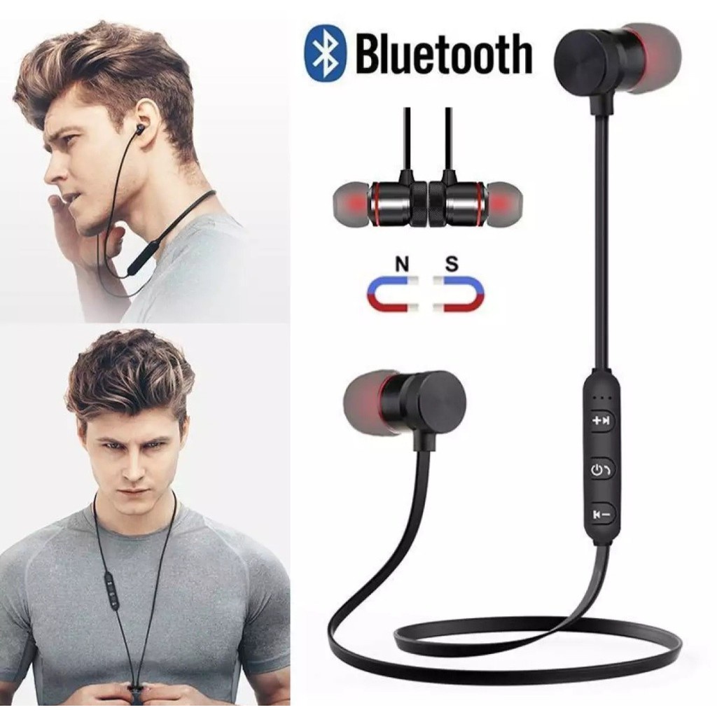 SPORTS Headset Bluetooth Wireless Earphone Magnetic Suara Jernih Classical and Professional Sound