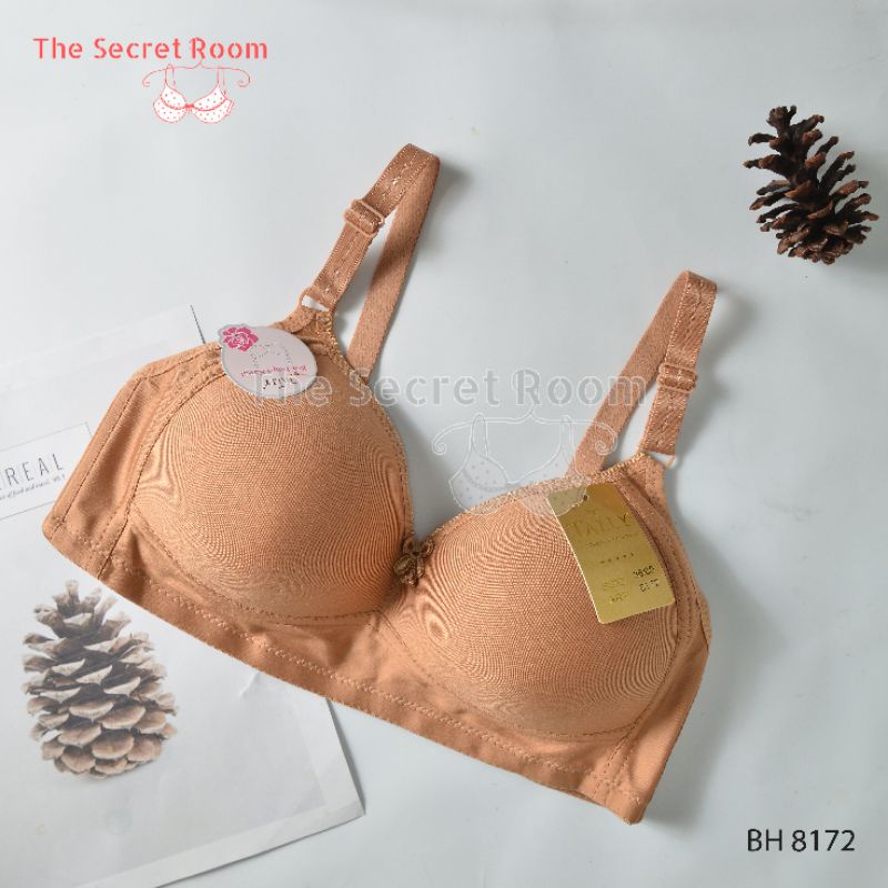 TALLY BRA BH 8172 | TANPA KAWAT | CUP C | BUSA TIPIS | BAHAN KATUN | SIZE 36 - 42