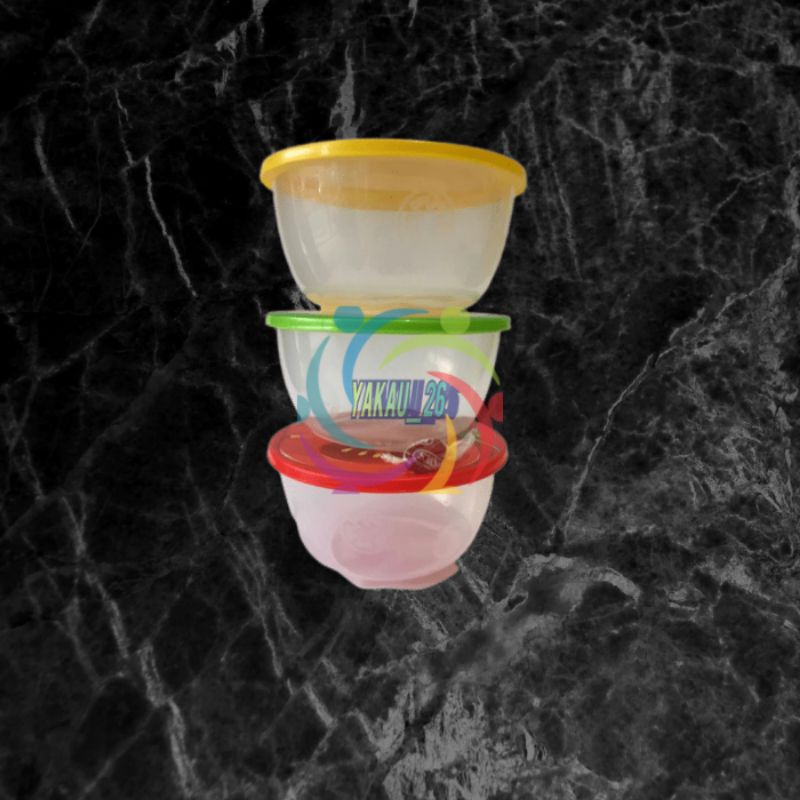 Mangkok Fancy Bowl Mangkuk + Tutup Plastik Motif Tempat Makan Lunchbox