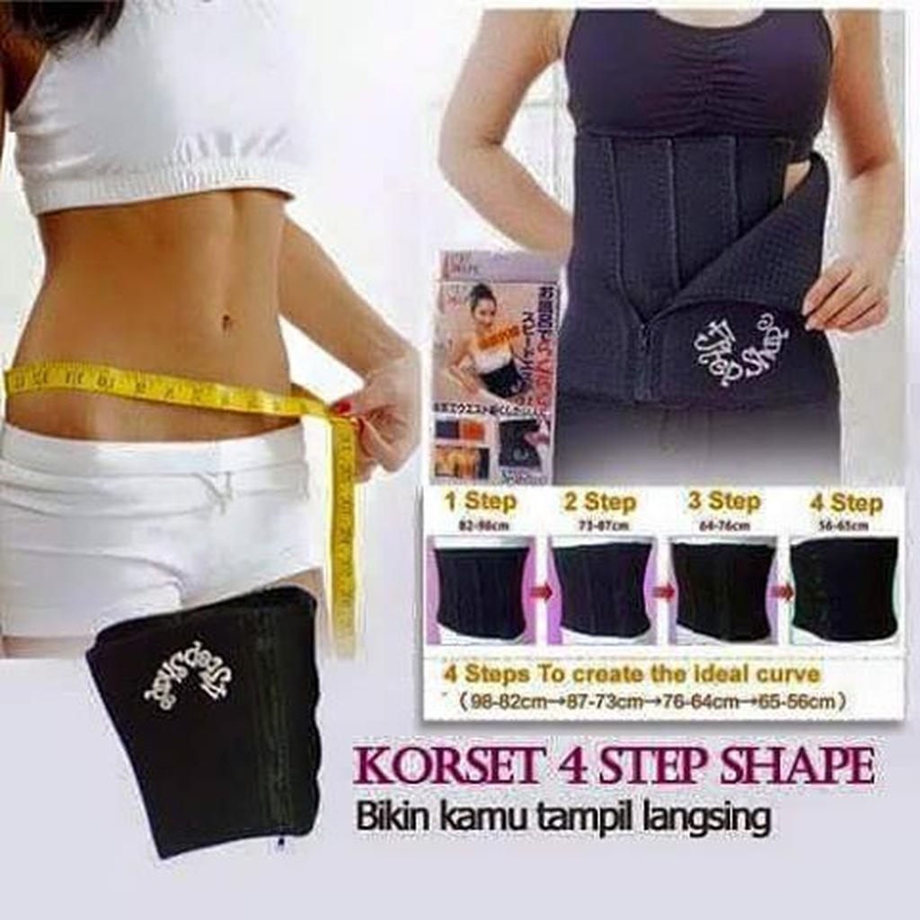 Korset perut 4 step shape slimming belt korset ibu melahirkan korset pelangsing munafie perut