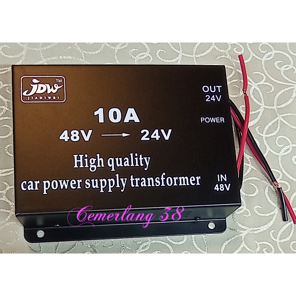 Step Down DC 48V to DC 24V 10A Car Power Supply Converter 48 V - 24 V 10 A Penurun Tegangan 48V