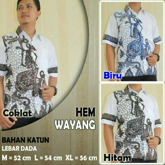 Kemeja Batik Pria Wayang