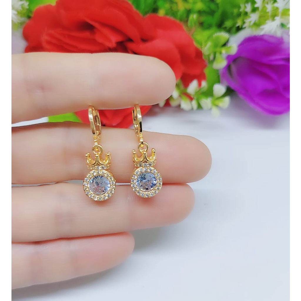 Anting xuping permata lapis emas 0188