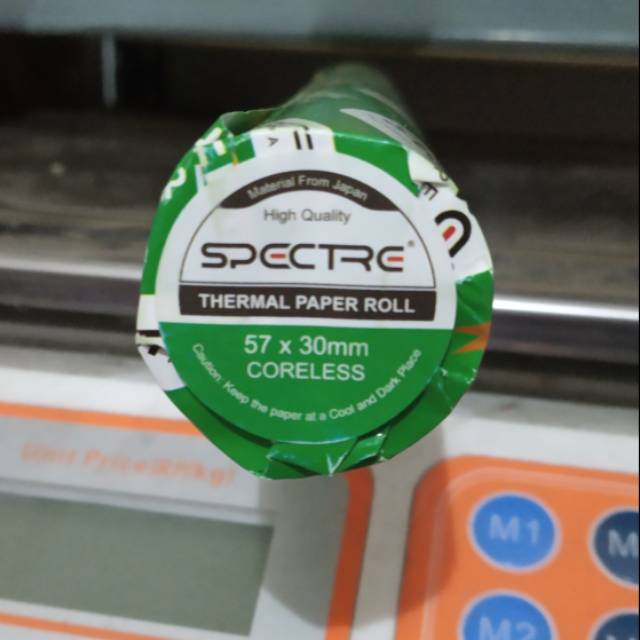 

Kertas Thermal SPECTRE 57 X 30 MM Coreless Isi 4 roll