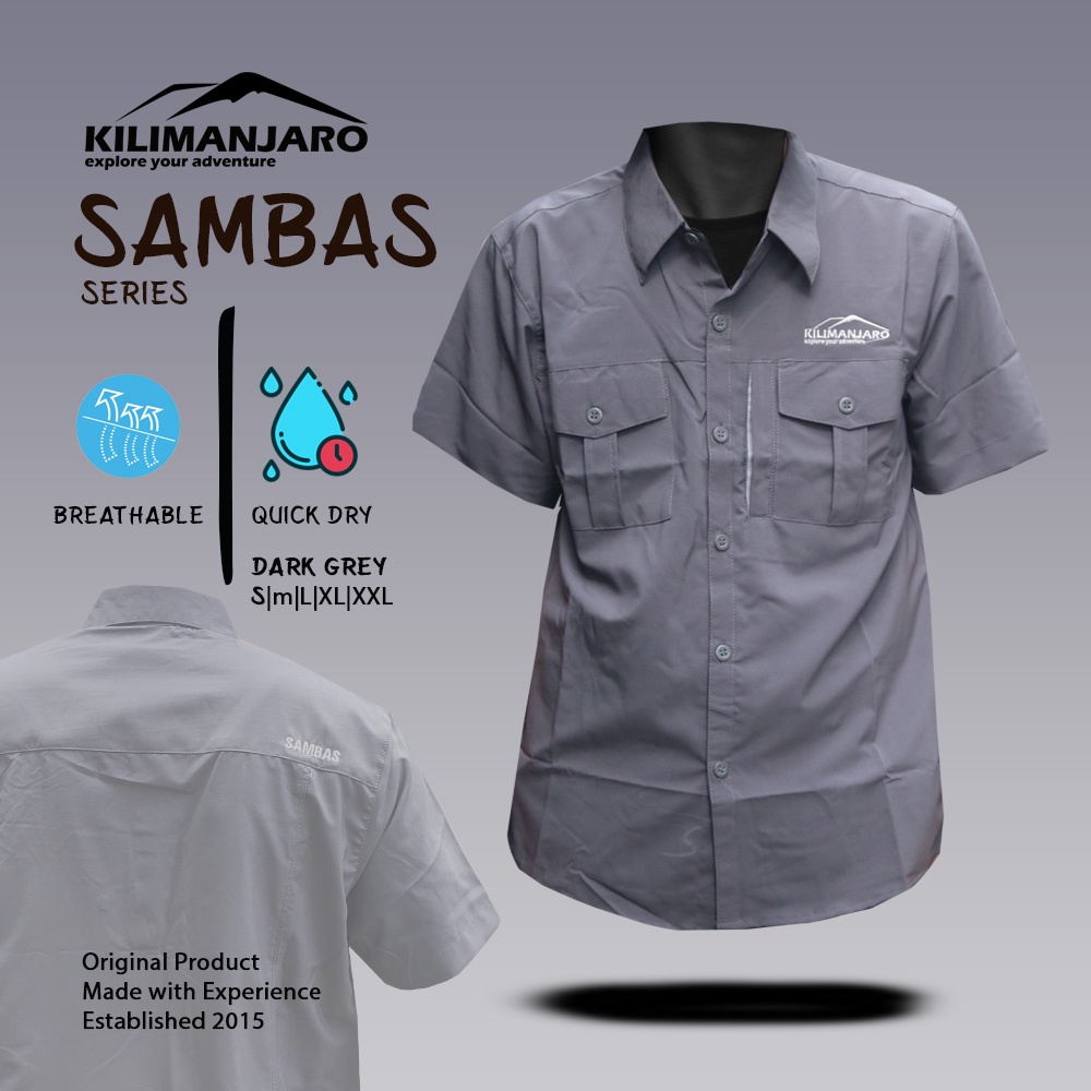 KILIMANJARO SAMBAS Kemeja outdoor Kilimanjaro Sambas Kemeja Lapangan Kemeja PDL Kemeja Gunung Kemeja Adventure