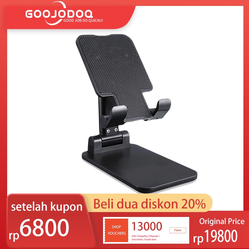 【Beli dua diskon 20%】 GOOJODOQ Folding Dekstop Phone Stand Mini Universal Adjustable Phone Holder