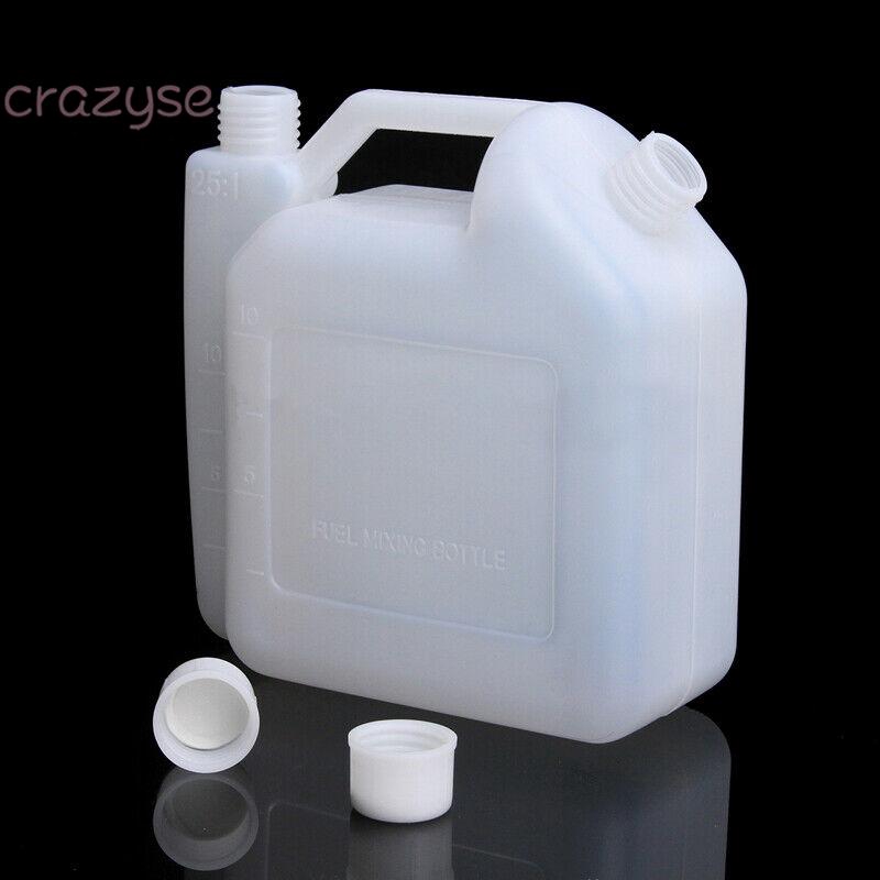2L Portable 2-Stroke Fuel Petrol Oil Mixing Bottle Chainsaws Strimmer