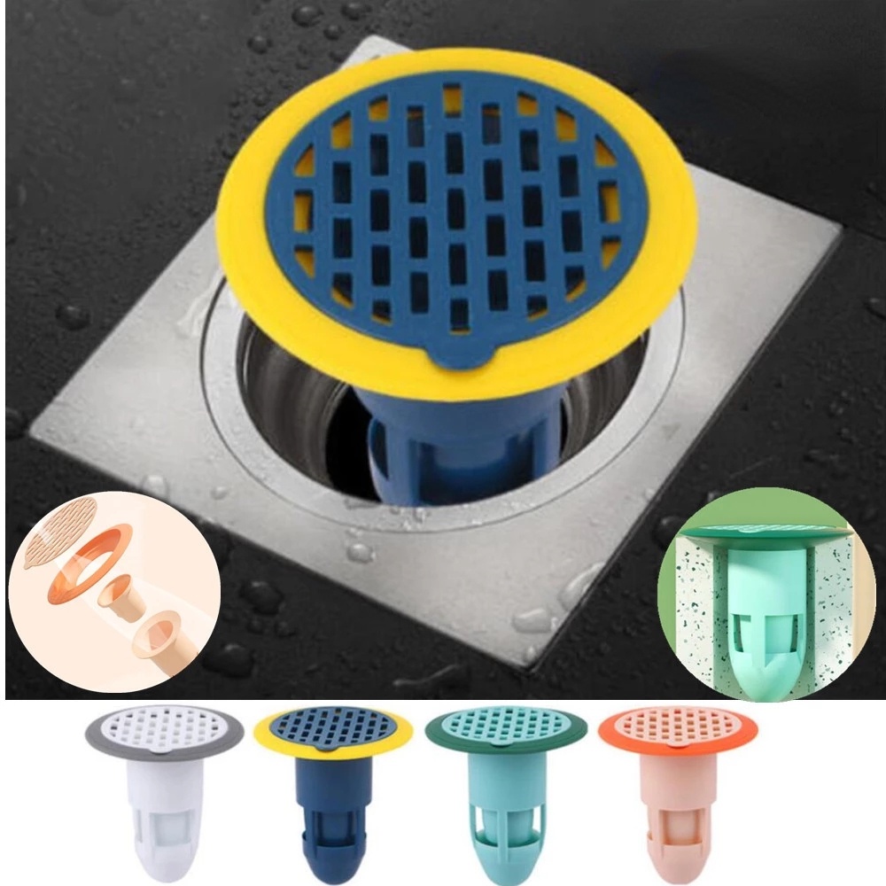 Plug Filter Pengering Lantai Bahan Silikon Anti Bau Pencegahan Serangga Untuk Kamar Mandi