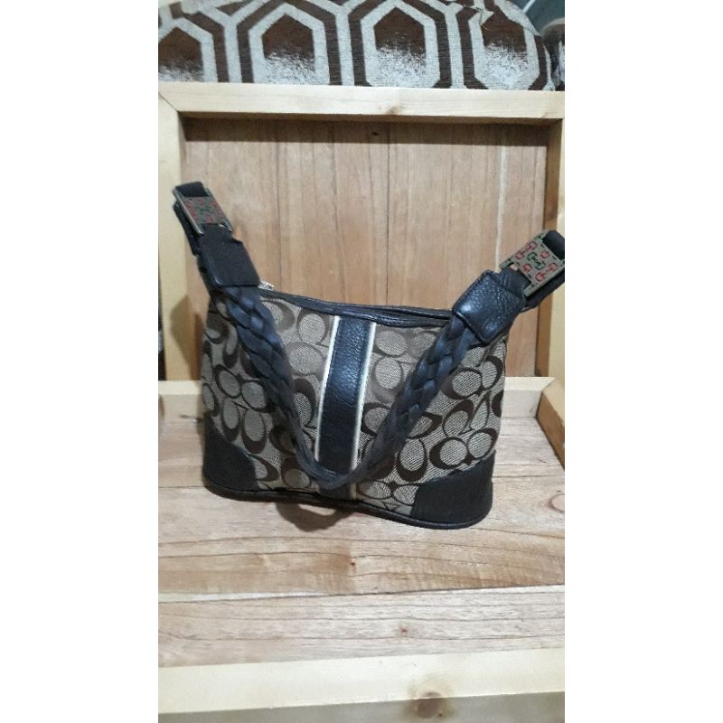 arnaldo bassini shoulder bag second canvas mix leather