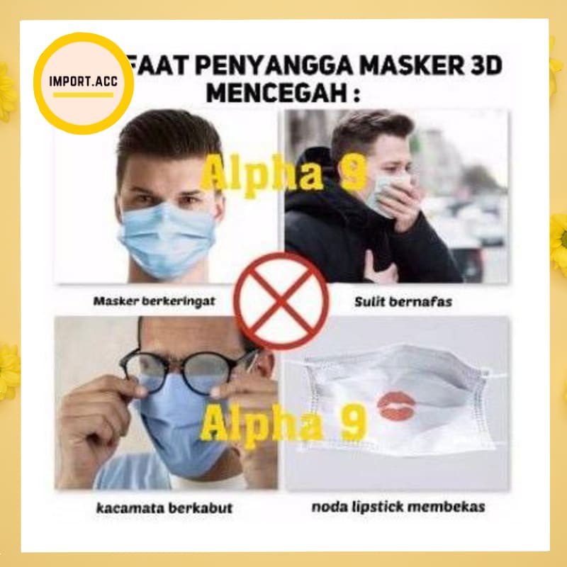 Penyangga Masker 3D Mask Braket Silicon sirkulasi udara(Impor.acc)