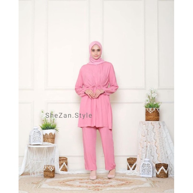 ONE SET RAYON / ONE SET PAJAMAS  POLOS /  SETELAN WANITA KEKINIAN / STELAN WANITA