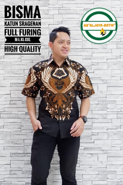 Kemeja Batik BISMA FULL FURING Katun Halus Ori Solo