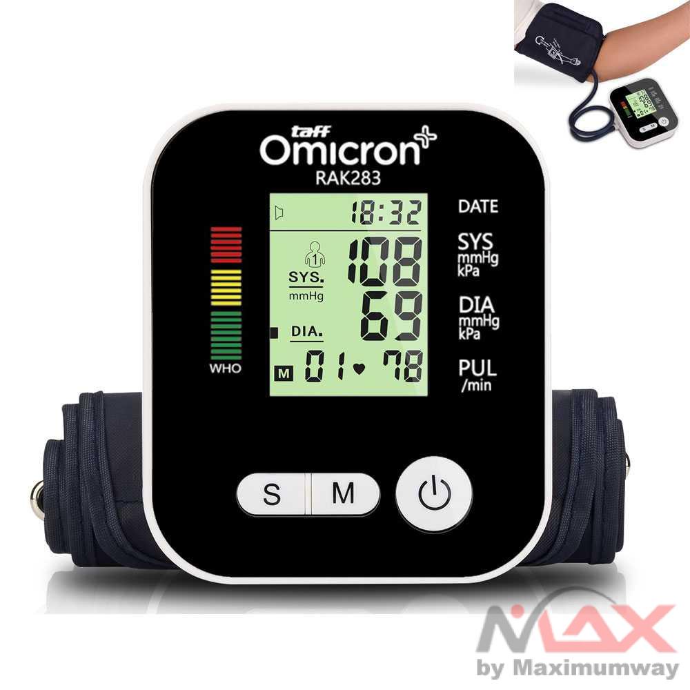 Tensimeter Digital Alat Cek Pengukur WHO Standar, Tekanan Tensi Darah Otomatis Blood Pressure Monitor TaffOmicron Pengukur Tekanan Darah Tensi Blood Pressure RAK-283 Tensimeter Digital Premium Alat Ukur Tekanan Darah - Taff Omicron