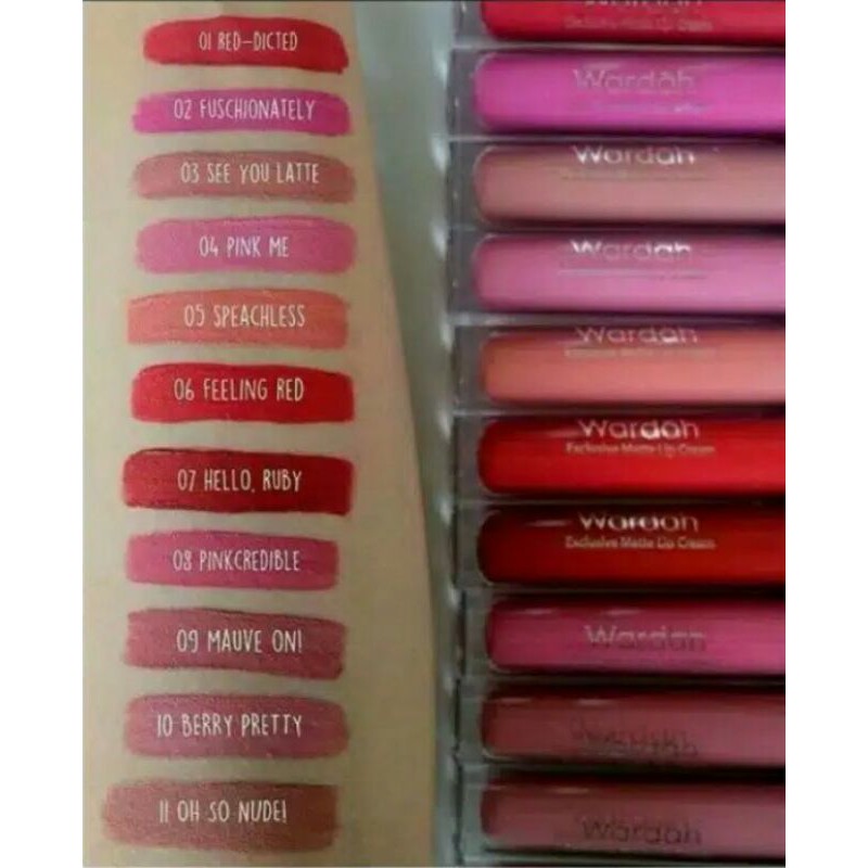 Wardah exclusive/lipcream terlaris 85%termurah