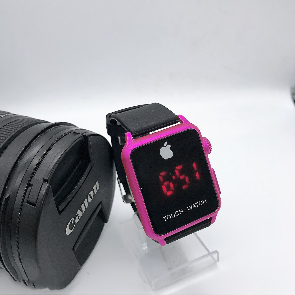 1JAM TANGAN WATCH  RUBBER HITAM TOUCH SCREEN CASE WARNA Jam tangan elektronik-5