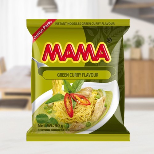 Mie Instan MAMA Green Curry 90gr Thailand Rasa Kari Hijau