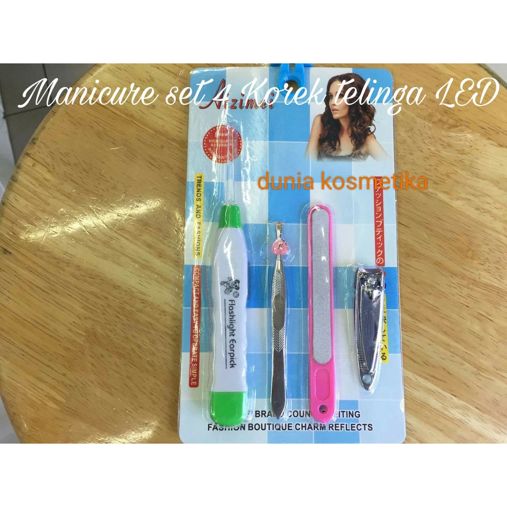 KOREK TELINGA LAMPU + MANICURE SET