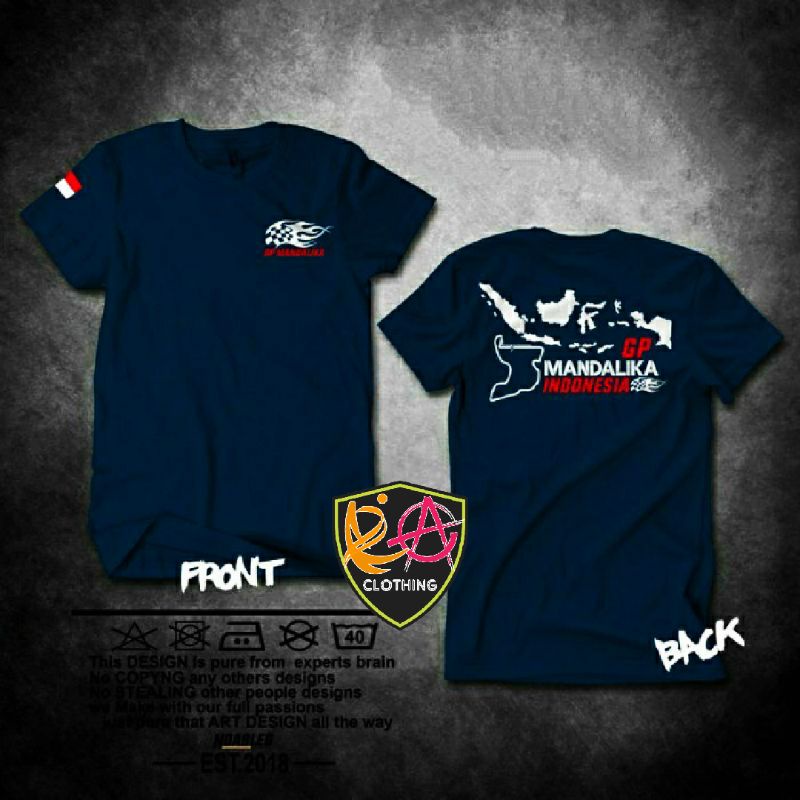KAOS T-SHIRT MANDALIKA INDONESIA BAJU MANDALIKA INDONESIA MOTOGP  KAOS OTOMOTIF