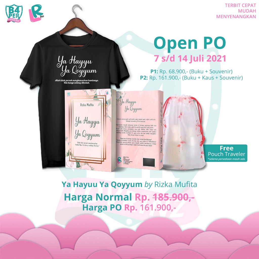Buku Novel Ya Hayyu Ya Qoyyum - Free Pouch Traveler - Penerbit LovRinz