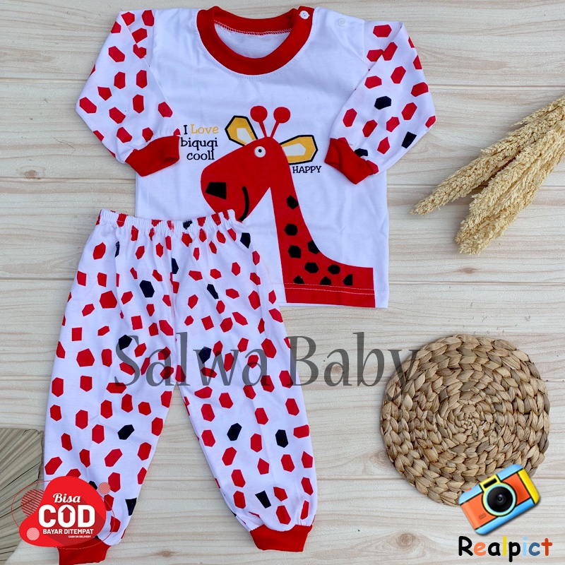 Piyama Bayi Baju Bayi Setelan Kaos Oblong Anak Usia 0-12 Bulan Almeera Baby and Kids