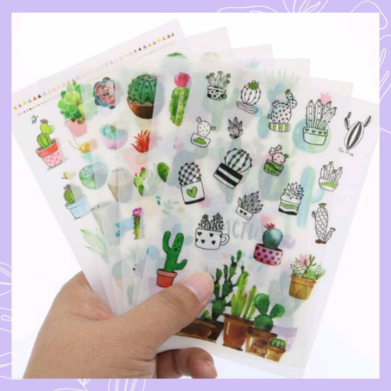 

1 Lembar Stiker Aesthetic untuk Journal Diary Scrapbook