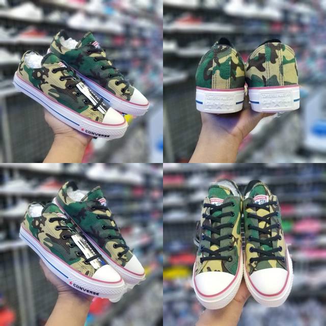 SEPATU SNEAKERS CONVERSE ALLSTAR MOTIF ARMY PLUSBOX CONVERSE