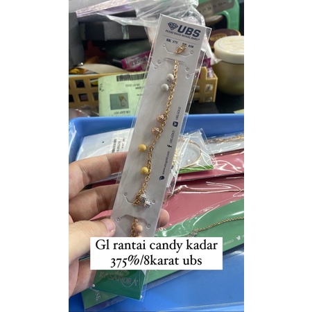 Gelang rantai bulat bola candy kadar 375/8k