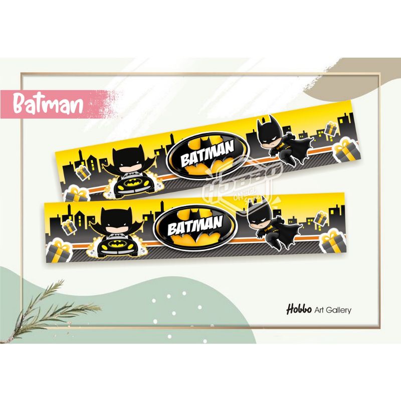 Isi 10 pcs - Label Plastik Snack Ulang tahun- Batman Ready Stock