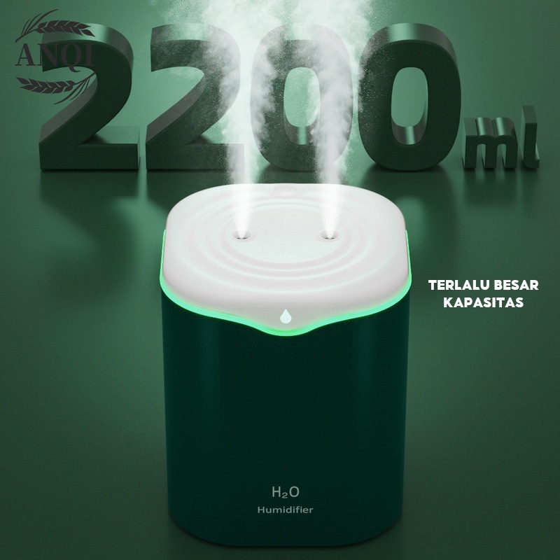 ANQI 1888 Dual Mist Humidifier USB Charging Purifier  Diffuser Portabel Mini VS-1833