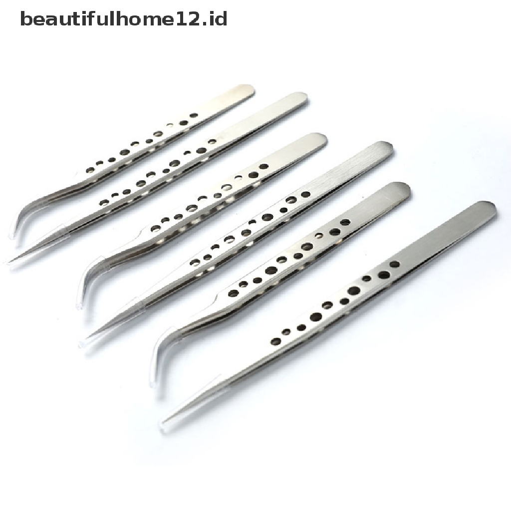 【beautifulhome12.id】 Anti-static Curved Straight Tip Precision Tweezer Electronics Industrial Tweeze .