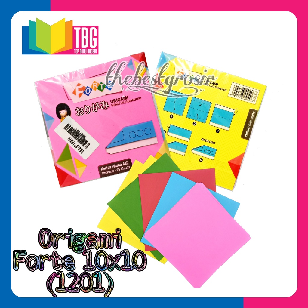

1 PACK ORIGAMI 10 x 10 FORTE / KERTAS LIPAT BOLAK-BALIK / DOUBLE SIDE ORIGAMI (1201)