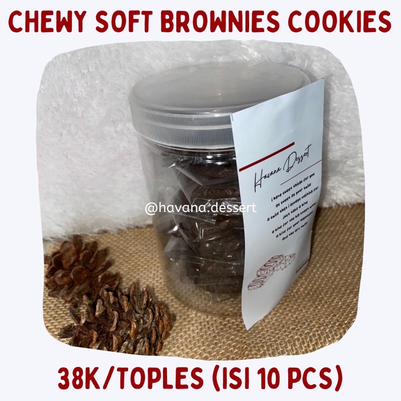 

Chewy Soft Brownies Cookies | Soft Baked Cookies toples 650ml (10pcs)