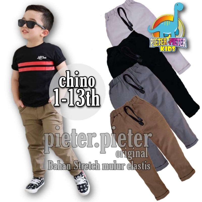 (BISA COD) Celana Chino Anak Panjang Original pieter.pieter Usia 1-13 Tahun Cewe Cowo UNISEX